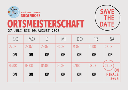 Ortsmeisterschaften 2025 – Save the Date! 